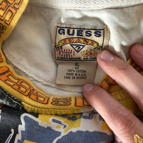 Rare Vintage GUESS Jeans USA XL Mixing Power Tshirt Tee Exclusive Design - Picture 7 of 10